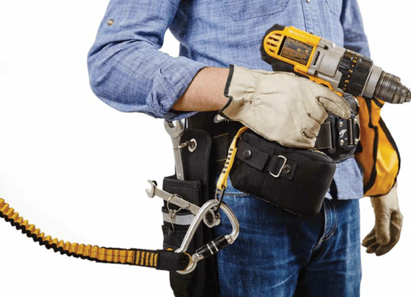 Fall Protection for tools - One step tool attachments